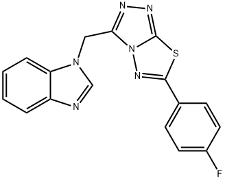 1-{[6-(4-fluorophenyl)[1,2,4]triazolo[3,4-b][1,3,4]thiadiazol-3-yl]methyl}-1H-benzimidazole|