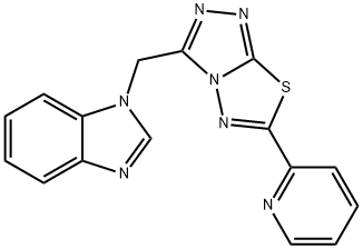 1-{[6-(2-pyridinyl)[1,2,4]triazolo[3,4-b][1,3,4]thiadiazol-3-yl]methyl}-1H-benzimidazole 结构式