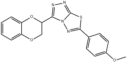 4-[3-(2,3-dihydro-1,4-benzodioxin-2-yl)[1,2,4]triazolo[3,4-b][1,3,4]thiadiazol-6-yl]phenyl methyl ether Structure