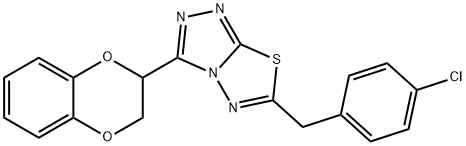 6-(4-chlorobenzyl)-3-(2,3-dihydro-1,4-benzodioxin-2-yl)[1,2,4]triazolo[3,4-b][1,3,4]thiadiazole|