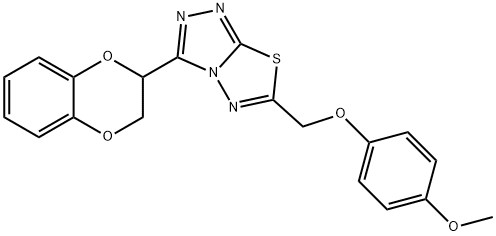 3-(2,3-dihydro-1,4-benzodioxin-2-yl)-6-[(4-methoxyphenoxy)methyl][1,2,4]triazolo[3,4-b][1,3,4]thiadiazole|