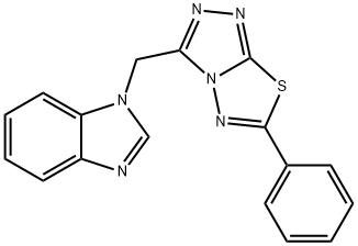 1-[(6-phenyl[1,2,4]triazolo[3,4-b][1,3,4]thiadiazol-3-yl)methyl]-1H-benzimidazole Structure