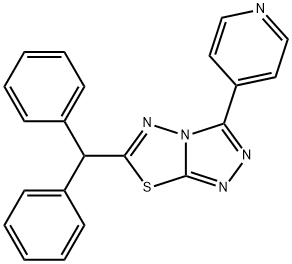 6-benzhydryl-3-(4-pyridinyl)[1,2,4]triazolo[3,4-b][1,3,4]thiadiazole 结构式