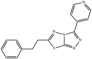 6-(2-phenylethyl)-3-(4-pyridinyl)[1,2,4]triazolo[3,4-b][1,3,4]thiadiazole Struktur