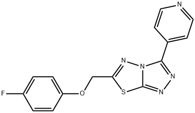 6-[(4-fluorophenoxy)methyl]-3-(4-pyridinyl)[1,2,4]triazolo[3,4-b][1,3,4]thiadiazole Structure