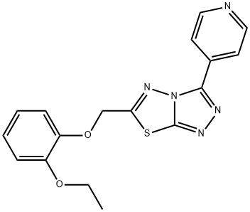 6-[(2-ethoxyphenoxy)methyl]-3-(4-pyridinyl)[1,2,4]triazolo[3,4-b][1,3,4]thiadiazole,791824-13-0,结构式