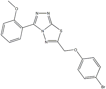 6-[(4-bromophenoxy)methyl]-3-(2-methoxyphenyl)[1,2,4]triazolo[3,4-b][1,3,4]thiadiazole,791824-19-6,结构式