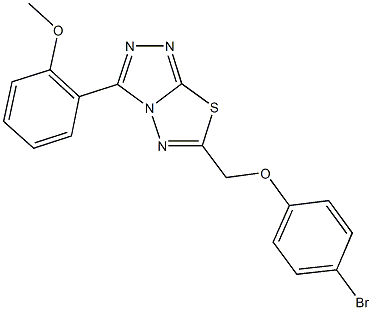 6-[(4-bromophenoxy)methyl]-3-(2-methoxyphenyl)[1,2,4]triazolo[3,4-b][1,3,4]thiadiazole Structure