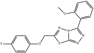 6-[(4-fluorophenoxy)methyl]-3-(2-methoxyphenyl)[1,2,4]triazolo[3,4-b][1,3,4]thiadiazole 结构式