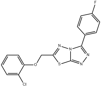 6-[(2-chlorophenoxy)methyl]-3-(4-fluorophenyl)[1,2,4]triazolo[3,4-b][1,3,4]thiadiazole Structure