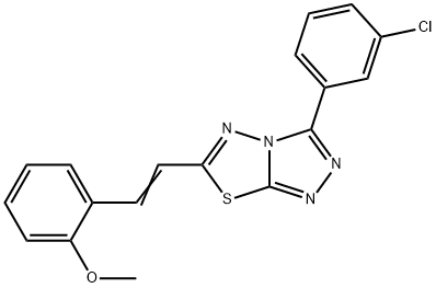 2-{2-[3-(3-chlorophenyl)[1,2,4]triazolo[3,4-b][1,3,4]thiadiazol-6-yl]vinyl}phenyl methyl ether,791824-39-0,结构式