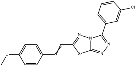 4-{2-[3-(3-chlorophenyl)[1,2,4]triazolo[3,4-b][1,3,4]thiadiazol-6-yl]vinyl}phenyl methyl ether,791824-40-3,结构式