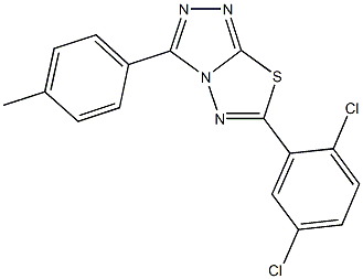 6-(2,5-dichlorophenyl)-3-(4-methylphenyl)[1,2,4]triazolo[3,4-b][1,3,4]thiadiazole Struktur