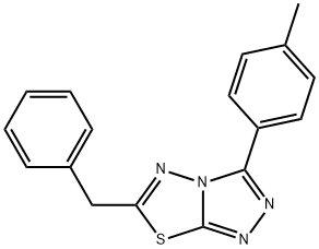 6-benzyl-3-(4-methylphenyl)[1,2,4]triazolo[3,4-b][1,3,4]thiadiazole 结构式