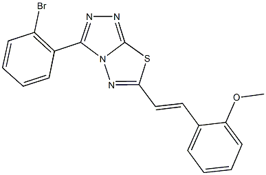 2-{2-[3-(2-bromophenyl)[1,2,4]triazolo[3,4-b][1,3,4]thiadiazol-6-yl]vinyl}phenyl methyl ether|