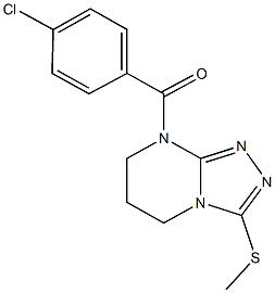 8-(4-chlorobenzoyl)-5,6,7,8-tetrahydro[1,2,4]triazolo[4,3-a]pyrimidin-3-yl methyl sulfide,791824-64-1,结构式