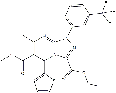 791824-68-5 3-ethyl 6-methyl 7-methyl-5-(2-thienyl)-1-[3-(trifluoromethyl)phenyl]-1,5-dihydro[1,2,4]triazolo[4,3-a]pyrimidine-3,6-dicarboxylate