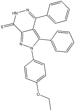 2-(4-ethoxyphenyl)-3,4-diphenyl-2,6-dihydro-7H-pyrazolo[3,4-d]pyridazine-7-thione Structure