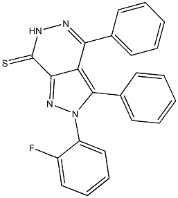 2-(2-fluorophenyl)-3,4-diphenyl-2,6-dihydro-7H-pyrazolo[3,4-d]pyridazine-7-thione Structure
