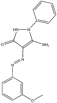 5-amino-4-[(3-methoxyphenyl)diazenyl]-1-phenyl-1,2-dihydro-3H-pyrazol-3-one|