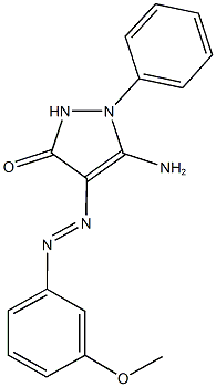 5-amino-4-[(3-methoxyphenyl)diazenyl]-1-phenyl-1,2-dihydro-3H-pyrazol-3-one Structure