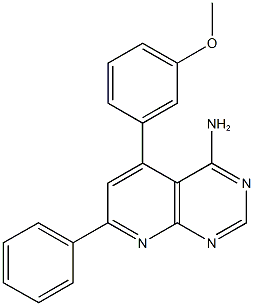 5-(3-methoxyphenyl)-7-phenylpyrido[2,3-d]pyrimidin-4-ylamine 结构式