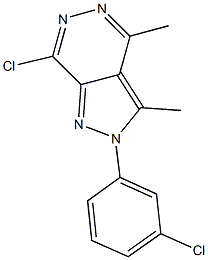 7-chloro-2-(3-chlorophenyl)-3,4-dimethyl-2H-pyrazolo[3,4-d]pyridazine Structure