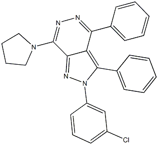 791825-41-7 2-(3-chlorophenyl)-3,4-diphenyl-7-(1-pyrrolidinyl)-2H-pyrazolo[3,4-d]pyridazine