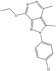 2-(4-chlorophenyl)-3,4-dimethyl-2H-pyrazolo[3,4-d]pyridazin-7-yl ethyl ether 结构式