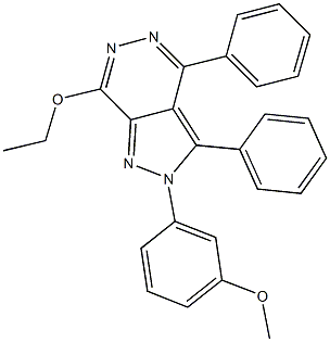 7-ethoxy-2-(3-methoxyphenyl)-3,4-diphenyl-2H-pyrazolo[3,4-d]pyridazine Struktur