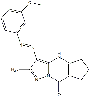 2-amino-3-[(3-methoxyphenyl)diazenyl]-4,5,6,7-tetrahydro-8H-cyclopenta[d]pyrazolo[1,5-a]pyrimidin-8-one|