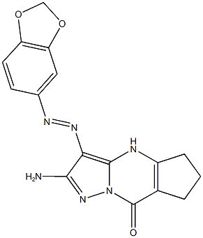 2-amino-3-(1,3-benzodioxol-5-yldiazenyl)-4,5,6,7-tetrahydro-8H-cyclopenta[d]pyrazolo[1,5-a]pyrimidin-8-one|