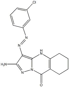 791825-71-3 2-amino-3-[(3-chlorophenyl)diazenyl]-5,6,7,8-tetrahydropyrazolo[5,1-b]quinazolin-9(4H)-one