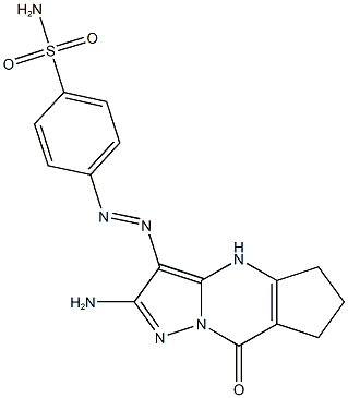 4-[(2-amino-8-oxo-5,6,7,8-tetrahydro-4H-cyclopenta[d]pyrazolo[1,5-a]pyrimidin-3-yl)diazenyl]benzenesulfonamide 结构式