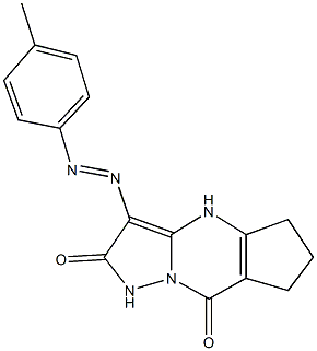 3-[(4-methylphenyl)diazenyl]-4,5,6,7-tetrahydro-1H-cyclopenta[d]pyrazolo[1,5-a]pyrimidine-2,8-dione Struktur
