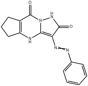 3-(phenyldiazenyl)-4,5,6,7-tetrahydro-1H-cyclopenta[d]pyrazolo[1,5-a]pyrimidine-2,8-dione Struktur