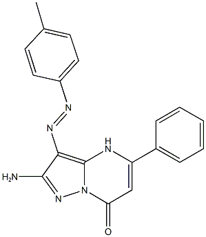 2-amino-3-[(4-methylphenyl)diazenyl]-5-phenylpyrazolo[1,5-a]pyrimidin-7(4H)-one,791826-54-5,结构式