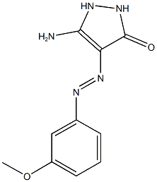 5-amino-4-[(3-methoxyphenyl)diazenyl]-1,2-dihydro-3H-pyrazol-3-one 结构式