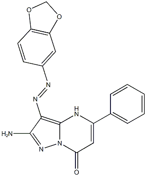 2-amino-3-(1,3-benzodioxol-5-yldiazenyl)-5-phenylpyrazolo[1,5-a]pyrimidin-7(4H)-one|