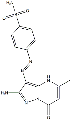 4-[(2-amino-5-methyl-7-oxo-4,7-dihydropyrazolo[1,5-a]pyrimidin-3-yl)diazenyl]benzenesulfonamide 结构式