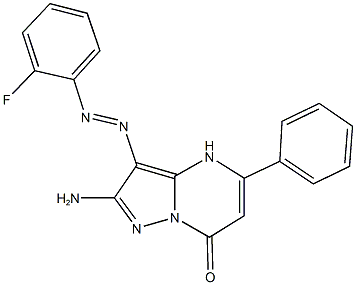 2-amino-3-[(2-fluorophenyl)diazenyl]-5-phenylpyrazolo[1,5-a]pyrimidin-7(4H)-one,791827-16-2,结构式