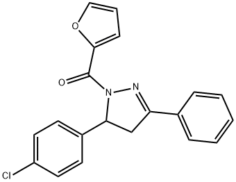 5-(4-chlorophenyl)-1-(2-furoyl)-3-phenyl-4,5-dihydro-1H-pyrazole,791827-40-2,结构式