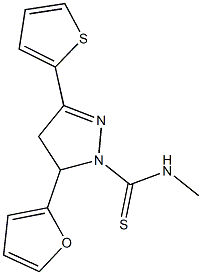5-(2-furyl)-N-methyl-3-(2-thienyl)-4,5-dihydro-1H-pyrazole-1-carbothioamide|