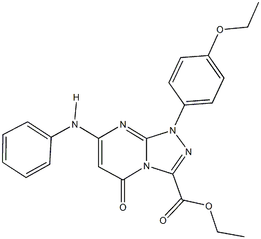 ethyl 7-anilino-1-(4-ethoxyphenyl)-5-oxo-1,5-dihydro[1,2,4]triazolo[4,3-a]pyrimidine-3-carboxylate Structure