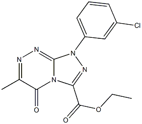 ethyl 1-(3-chlorophenyl)-6-methyl-5-oxo-1,5-dihydro[1,2,4]triazolo[3,4-c][1,2,4]triazine-3-carboxylate Structure