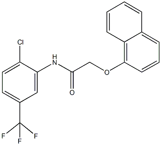 N-[2-chloro-5-(trifluoromethyl)phenyl]-2-(1-naphthyloxy)acetamide 化学構造式