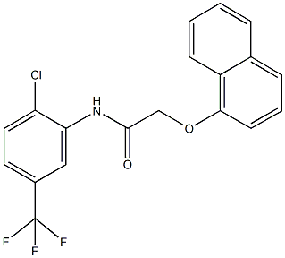 N-[2-chloro-5-(trifluoromethyl)phenyl]-2-(1-naphthyloxy)acetamide Structure