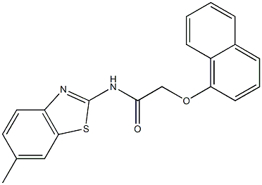 791830-39-2 N-(6-methyl-1,3-benzothiazol-2-yl)-2-(1-naphthyloxy)acetamide