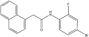 N-(4-bromo-2-fluorophenyl)-2-(1-naphthyl)acetamide 化学構造式