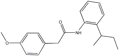 N-(2-sec-butylphenyl)-2-(4-methoxyphenyl)acetamide 结构式